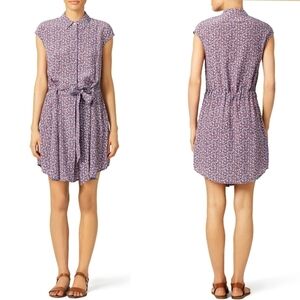 Authentic TORY BURCH Gigi Shirt dress in Hudson Blue Linosa Sz 10 $395